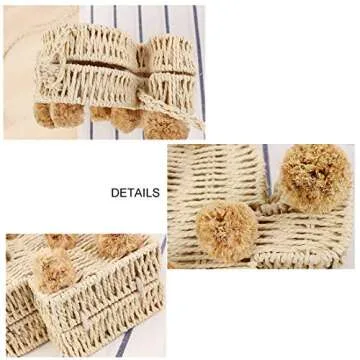 Women Straw Bag Crossbody Small Cactus Summer Beach Weave Shoulder Bag