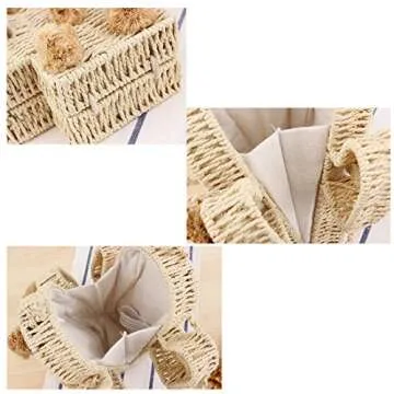 Women Straw Bag Crossbody Small Cactus Summer Beach Weave Shoulder Bag