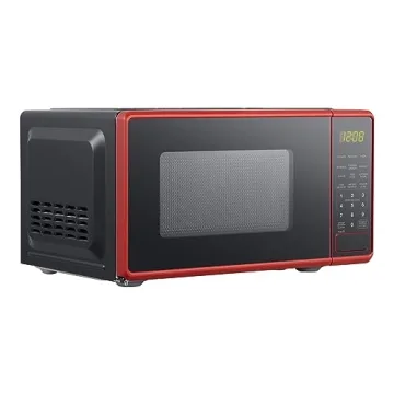 Stylish 0.7 cu. ft. Red Microwave Oven for Quick Cooking