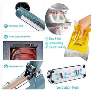 Yeler Tabletop Heat Sealer - Fast Plastic Sealing Machine