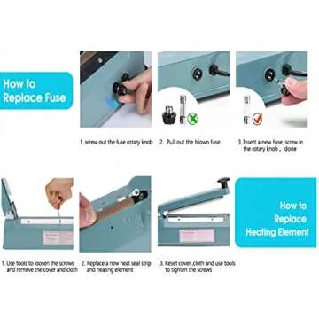 Yeler Tabletop Heat Sealer - Fast Plastic Sealing Machine