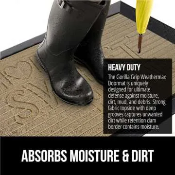 Gorilla Grip Waterproof All-Season Doormat for Every Home