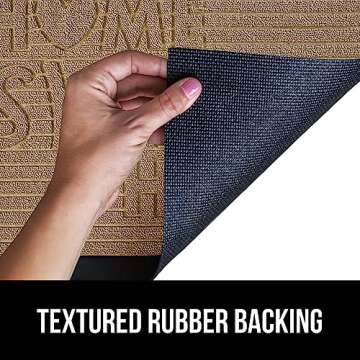 Gorilla Grip 100% Waterproof All-Season WeatherMax Doormat, 23x35, Durable Natural Rubber, Stain and Fade Resistant, Low Profile, Indoor Outdoor Door Mats, Easy Clean Patio Entry Mat, Home Sweet Home