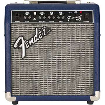 Fender Frontman 10G Guitar Combo Amplifier - Midnight Blue Bundle with Instrument Cable and Picks
