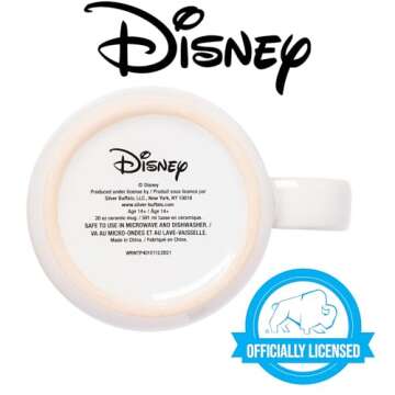 Silver Buffalo Disney Winnie the Pooh But First Hunny Honey Featuring Piglet Ceramic Camper Mug, 20 Ounces