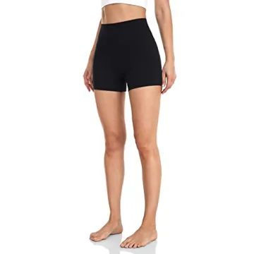 HeyNuts Women's Buttery Soft Biker Shorts 4'' Black S(4/6)