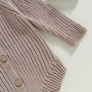 Mubineo Infant Baby Girl Boy Fall Winter Thick Knit One Piece Outfit Romper Jumpsuit Sweater Outwear