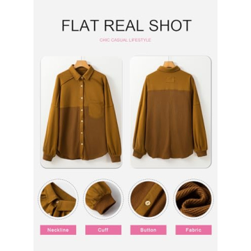 Stylish SHEWIN Women's Waffle Knit Shacket for Fall Fashion