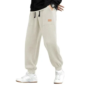 JMIERR Men’s Corduroy Joggers Pants with Elastic Waist and Pockets - Stylish and Comfortable Casua...