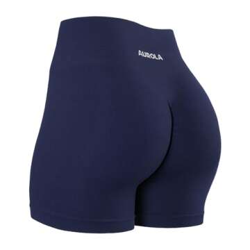 AUROLA Power Scrunch Butt Workout Shorts for Women Seamless Gym Shorts High Waist Tummy Control Yoga...