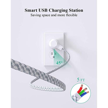 2 Pack Power Strip with USB & Surge Protection