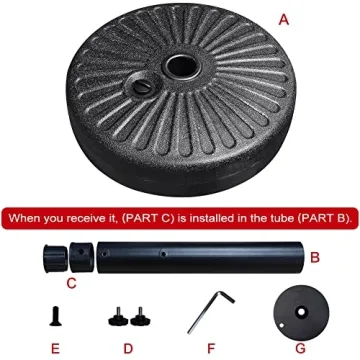 Lightweight Umbrella Base for Secure Outdoor Stability