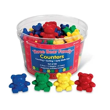 Engaging Learning Resources Bear Counters Set of 80 for Ages 3+
