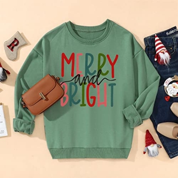 Merry and Bright Christmas Sweatshirt for Women