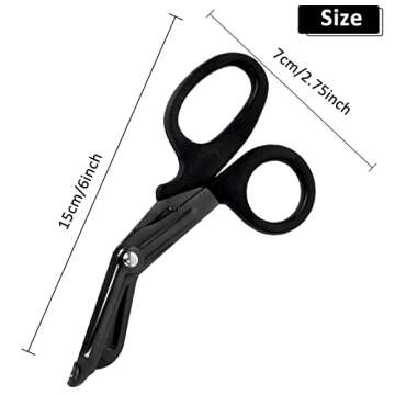 2 Pack Trauma Shears, 5.8 Inch Stainless Steel Medical Scissors, Bandage Scissors with Carabiner, Nursing Scissors Surgical Scissors for Nurses, Doctors, Nursing Students, EMT and EMS
