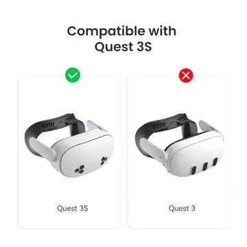 KIWI design V4 Facial Interface, 2 Face Pads Compatible with Oculus/Meta Quest 3S, NOT Compatible wi...