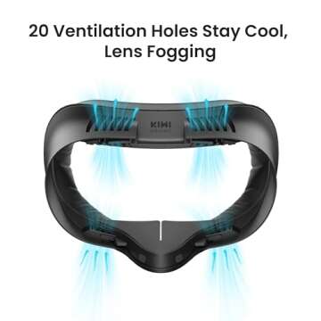 KIWI design V4 Facial Interface, 2 Face Pads Compatible with Oculus/Meta Quest 3S, NOT Compatible with Meta Quest 3