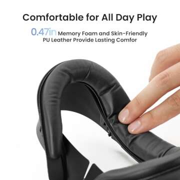 KIWI design V4 Facial Interface, 2 Face Pads Compatible with Oculus/Meta Quest 3S, NOT Compatible with Meta Quest 3