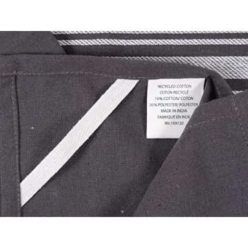 KAF Home Soho Kitchen Dish Towel Set of 10 | 18 x 28 Inch Tea Towels | Soft and Absorbent Mixed Set of Flat Towels (Charcoal)