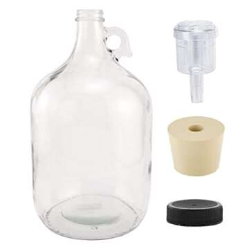 Premium 1 Gallon Fermenting Jug with Handle & Lid