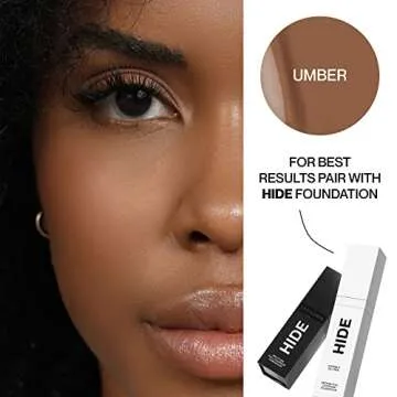 HIDE Liquid Concealer, 0.5 fl. oz. - Medium to Full Coverage Matte Concealer for Acne, Blemishes, Under Eye Dark Circles & Hyperpigmentation, Oil Free Concealer, Color For All Skin Tones (Umber)