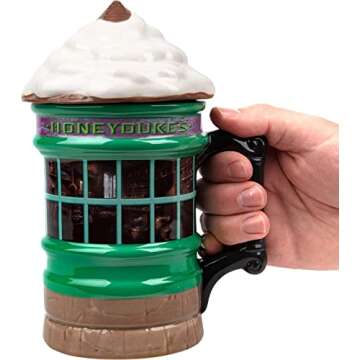 Harry Potter Honeydukes Candy Shop Mug, Large 30 oz - Ceramic Lidded Beer Stein - For Coffee, Tea, Butterbeer & More - Great Gift Décor