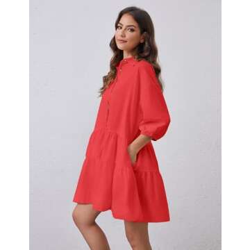 ICOBID Cute Summer Babydoll Mini Dress for Women