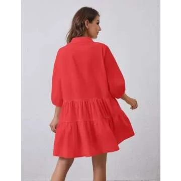 ICOBID Cute Summer Babydoll Mini Dress for Women