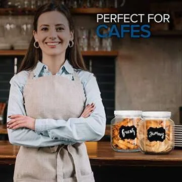 64 Oz Glass Mason Jars - Airtight Food Storage (4 Pack)