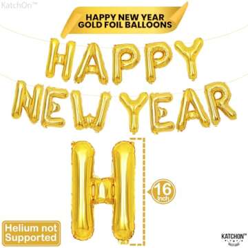 KatchOn, XtraLarge Gold 2025 Balloons, 40 Inch - Happy New Year Balloons Gold | New Years Eve Party ...