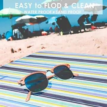 GIVERARE XL Waterproof Beach Blanket for Outdoor Adventures