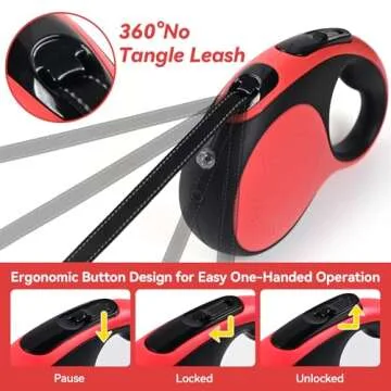 Heavy Duty 16ft Retractable Dog Leash for Large Dogs