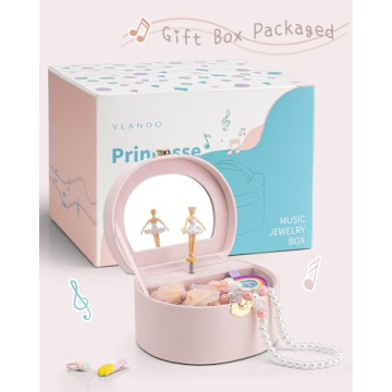 Vlando Musical Jewelry Box - Ballerina & Decor for Girls
