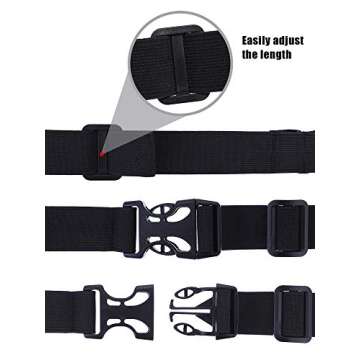 JOVITEC 2 Pieces Race Number Belt with 6 Gel Loops for Running Cycling Triathlon Marathon (Black)