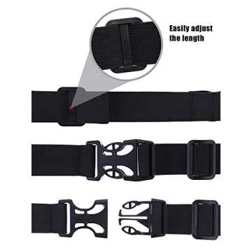 JOVITEC 2 Pieces Race Number Belt with 6 Gel Loops for Running Cycling Triathlon Marathon (Black)