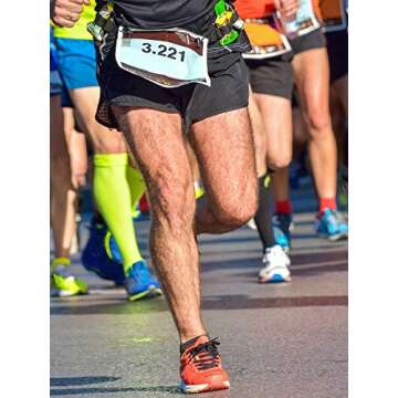 JOVITEC 2 Pieces Race Number Belt with 6 Gel Loops for Running Cycling Triathlon Marathon (Black)