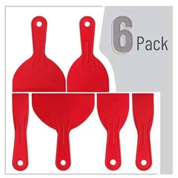 Bates Putty Knife Set - 6 Pack, Versatile Plastic Scrapers for All Your DIY Needs