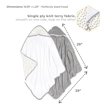 Burts Bees Baby Hooded Towels for Gentle Bath Time