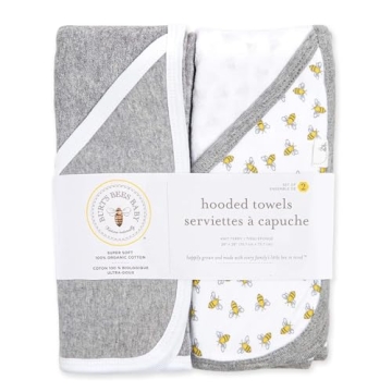 Burts Bees Baby Hooded Towels for Gentle Bath Time