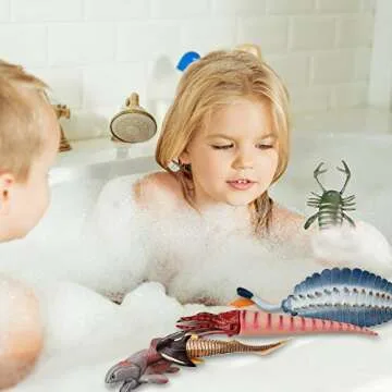 Toymany 10PCS Ancient Marine Creatures, Cambrian Sea Animal Figurines, Dunkleosteus, Cephalaspis, Opabinia, Prehistoric Educational Toys