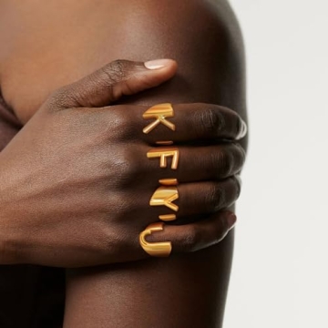 Adjustable K Initial Ring for Women - Stylish Jewelry