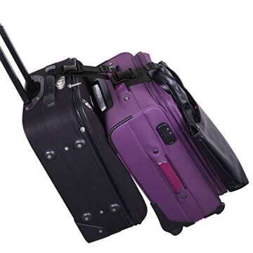 Wisdompro 2 Pcs Add a Bag Luggage Strap, Heavy Duty Adjustable Suitcase Belt Travel Attachment Trave...