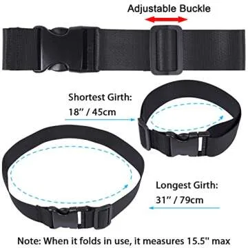 Wisdompro Luggage Strap - Set of 2 Adjustable Travel Straps