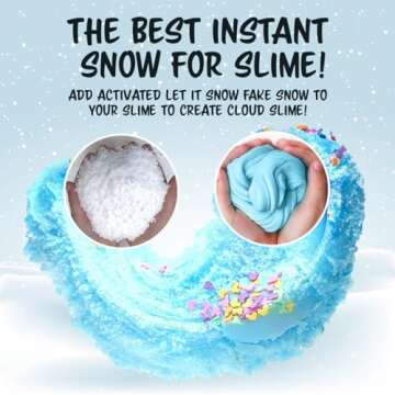 Let it Snow Instant Fake Snow Powder – Made in USA, Perfect for Kids, Holiday Decorations, Sensory Play, and Slime - 1 Pack - Makes 1 Gallon