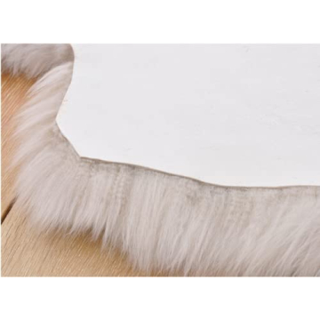 HUAHOO Premium Genuine Sheepskin Rug Linen Real Australia Sheepskin Natural Luxury Fluffy Lambskin Fur Area Rug Seat Covers for Kids Bedroom Sofa Chair Cover Pets Dogs Mat Double Pelt/2' x 3' Linen