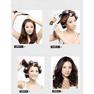 Self Grip Holding Rollers Hairdressing Curlers Hair Design Sticky Cling Style For DIY Or Salon By Kamay's (30mm/1.2" Medium Size 12PCS)