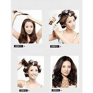 Self Grip Holding Rollers Hairdressing Curlers Hair Design Sticky Cling Style For DIY Or Salon By Kamay's (30mm/1.2" Medium Size 12PCS)