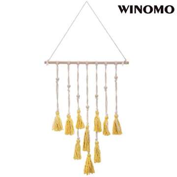 WINOMO Bohemian Macrame Wall Hanging Decor 62x45cm