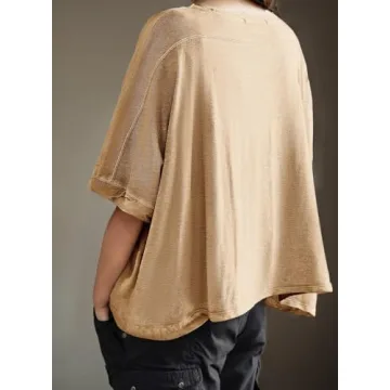 Dokotoo Women's Plus Size Summer Shirts Trendy Comfortable