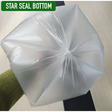 2.6 Gallon Clear Bathroom Trash Bags (240 Bags) 2 Gallon Small Garbage Bags 10 Liter Plastic Wastebasket Trash Can Liners for Home and Office Bins, 240 count